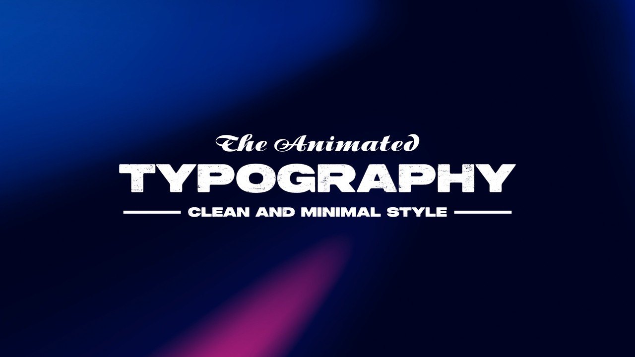 Script and Caps Title Animation on Mesh Gradient After Effects Template