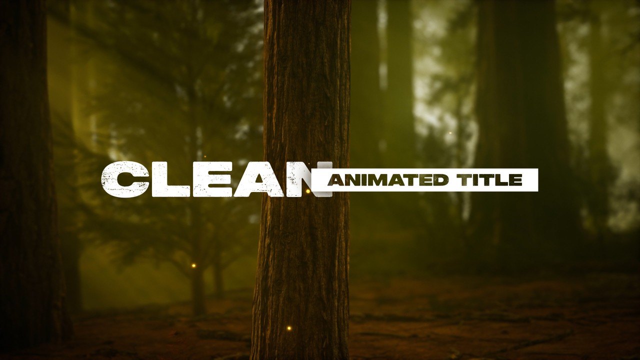 Heavy Word Title Split Open around a Plate Caption Premiere Pro MOGRT