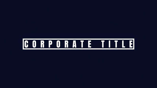 Stylish Spaced Caps Corporate Titles in a Long Thin Frame for Fashion Promos After Effects Template Pack