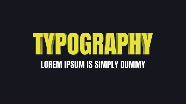 Yellow Big Word Headline Text Animation for After Effects