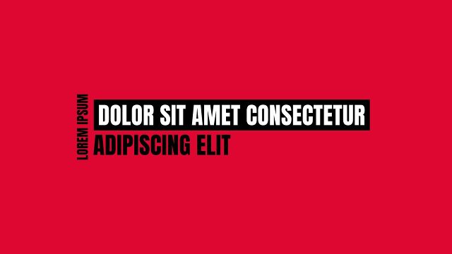 Bold Black Text Bars with Vertical Side Tag for Presentations After Effects Project