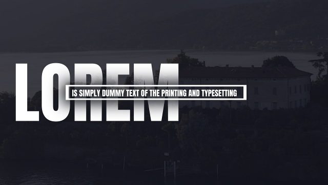 Giant Caps Word with Outline Paragraph Strip Corporate Typography After Effects Template