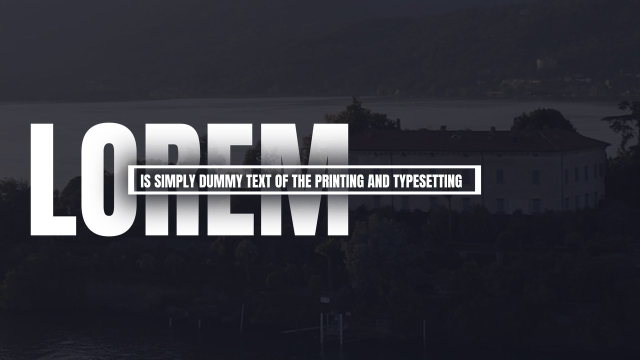Giant Caps Word with Outline Paragraph Strip Corporate Typography After Effects Template