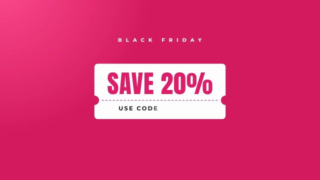 Black Friday Discount Voucher Titles with Coupon Code Line MOGRT for Premiere Pro