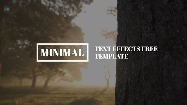 Minimal Text Effects Free Template for After Effects Titles and Elegant Animations