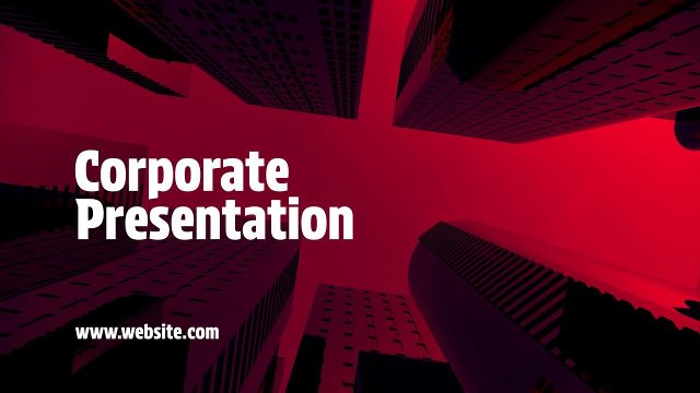 Corporate Presentation Photo Slideshow featuring Red Shards After Effects Template