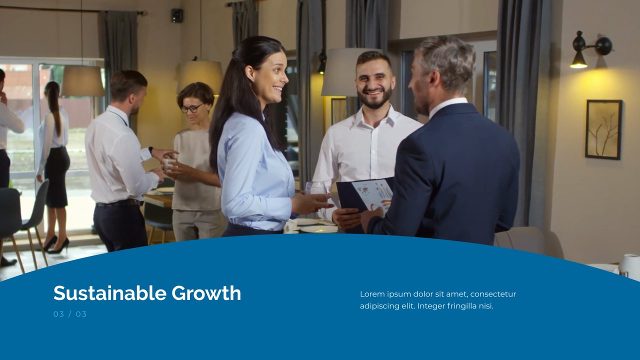 Wave Shape Corporate Slideshow Opener MOGRT for Premiere Pro