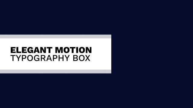 Elegant Box Design Free Premiere Pro Animation Template