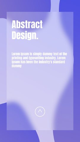 Vertical Abstract Frosted Panel Story Titles over Blobs After Effects Template