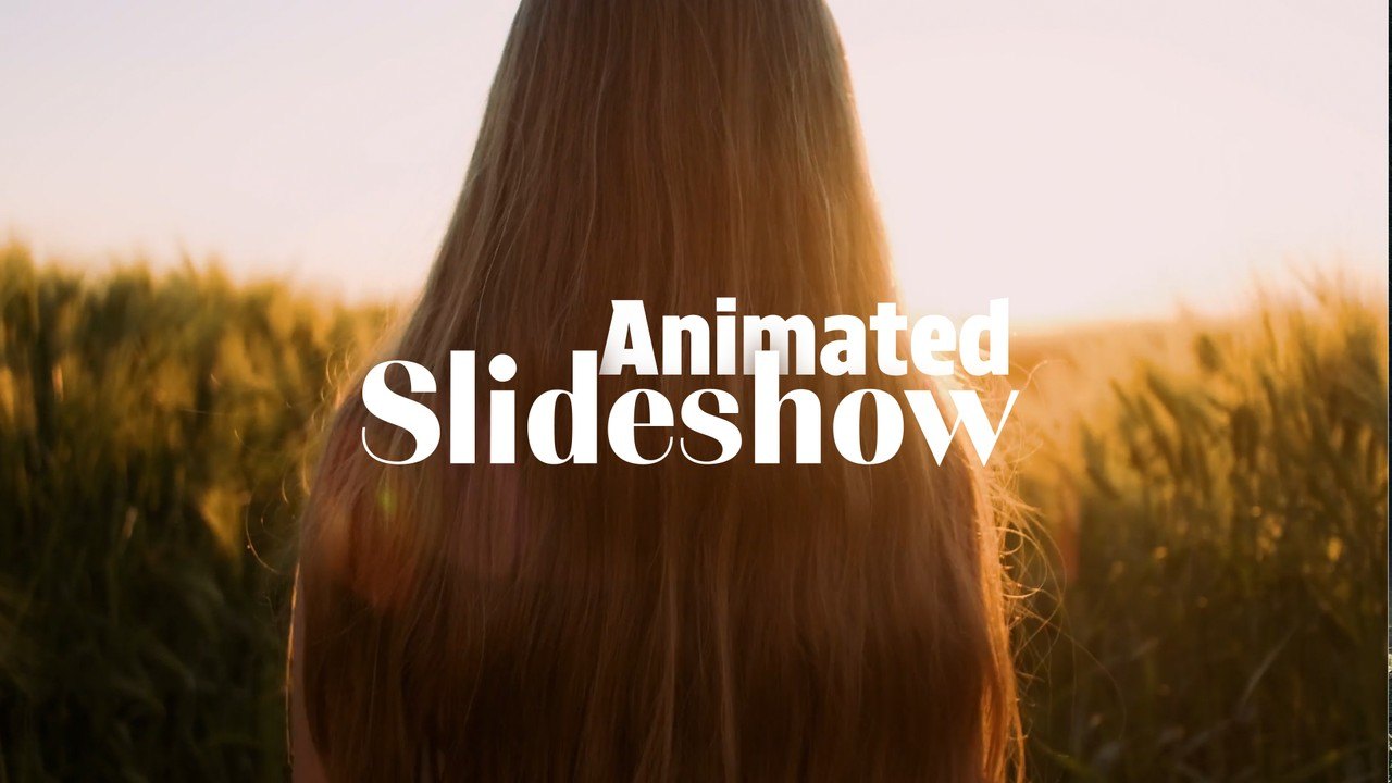 Serif Caption Picture Slideshow featuring Line Sweep Premiere Pro MOGRT
