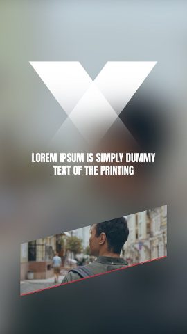 Vertical X Shape Mask Photo Slideshow Story After Effects Template