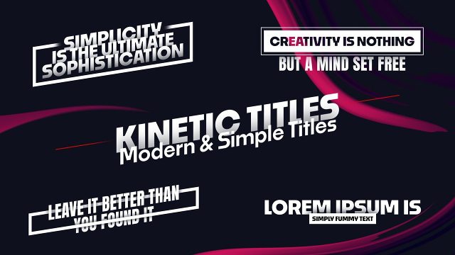 Kinetic and Colorful Titles Pack with Liquid Color Backgrounds for Digital Media After Effects Templates